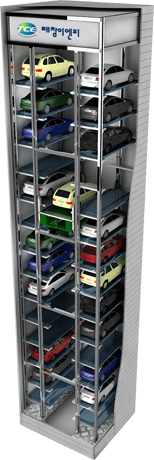 Elevator type automated car parking system(Parking Tower)