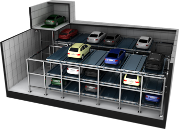 Cross type car parking systems